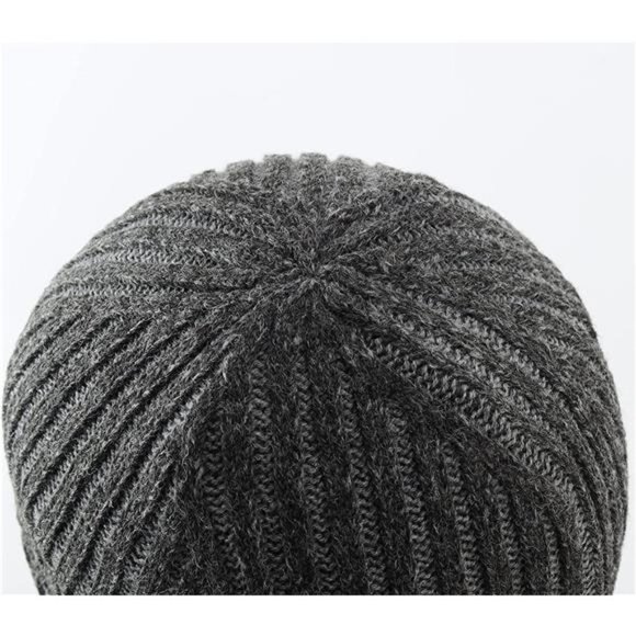 Classic Men's Warm Winter Hats Dark Gray - Picture 3 of 6